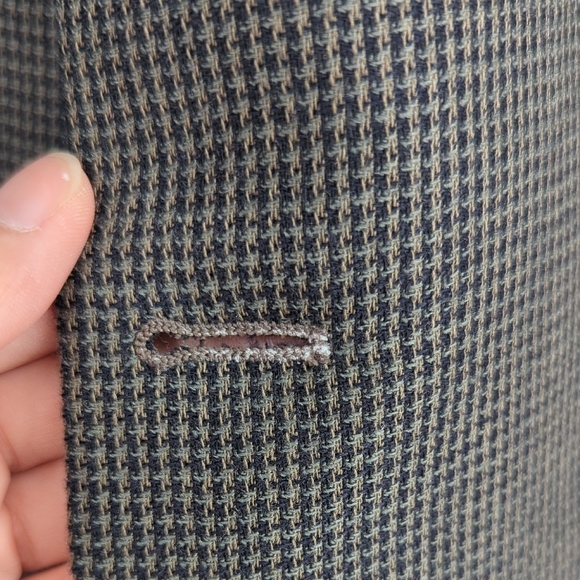 19921 Oscar de la Renta Wool Houndstooth Blazer Brown size 44R preppy academia - Picture 9 of 9